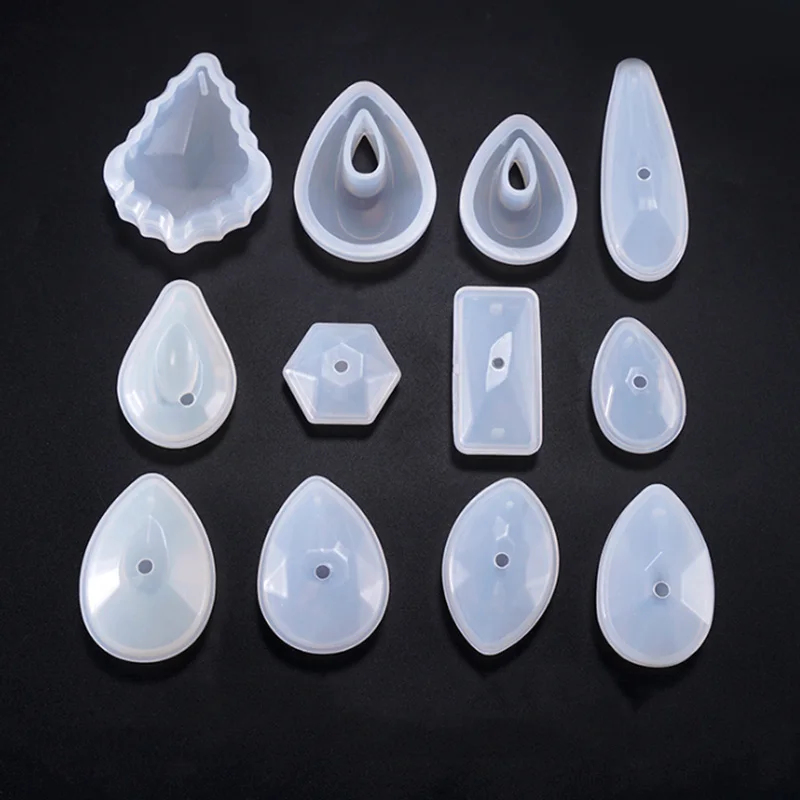

QIAOQIAO DIY Silicone Mold Solid DIY Jewelry Making Pendant Epoxy Resin Crystal Necklace Bracelet Earrings Geometric 3D Decorati