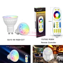 Ми свет затемнения светодиодный Светодиодная лампа 4 Вт GU10 RGB CCT(2700-6500 K) светодиодный лампы внутреннего украшения с 2,4 г RF светодиодный пульт дистанционного управления Управление