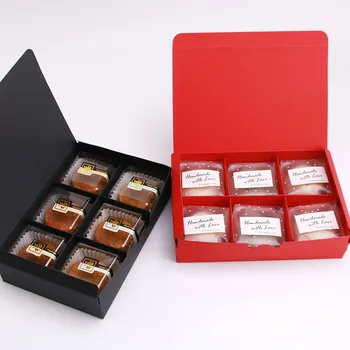 

wholesale 20.5x14x5cm Red /Black Simple flip box,moon cake,egg yolk,crisp,biscuit sugar,candy packing box(200piece\lot)
