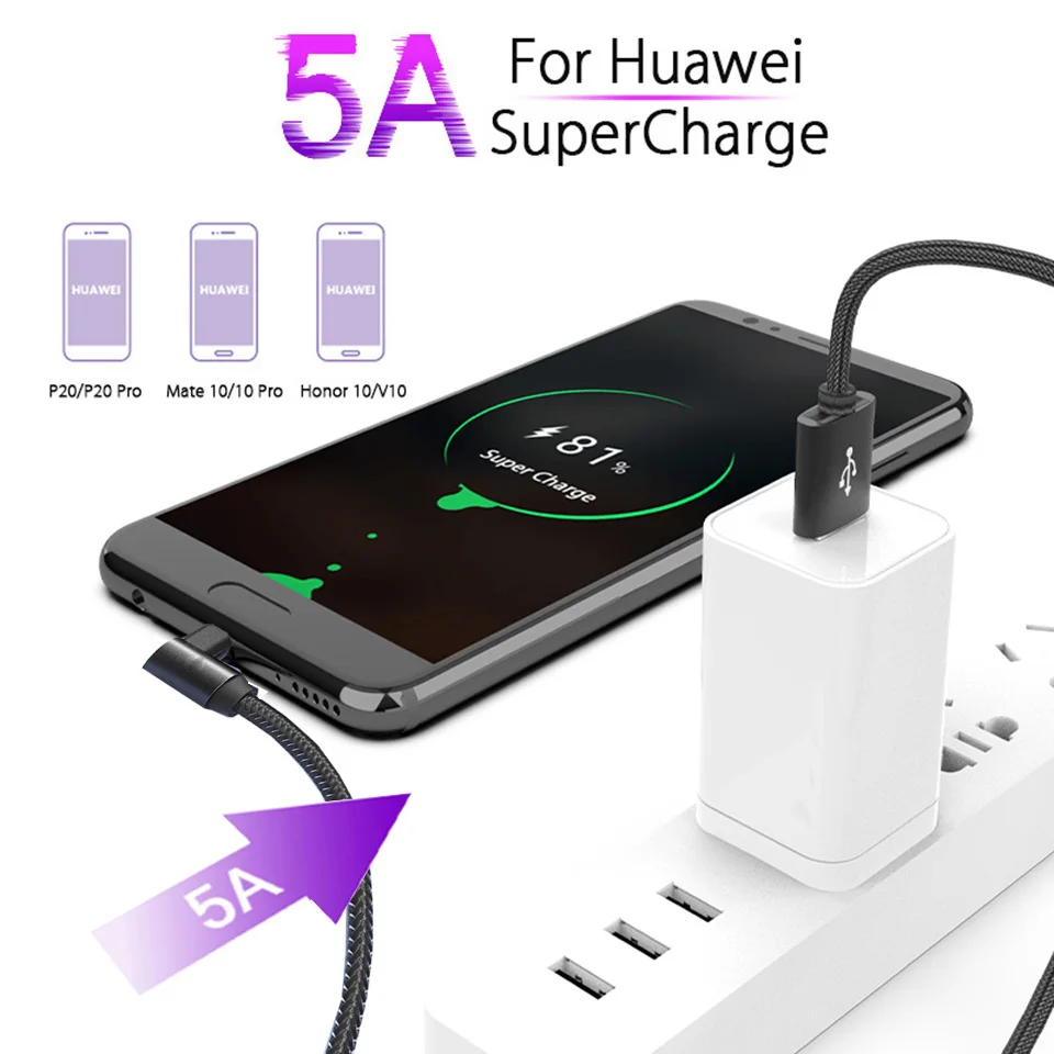 5А USB Type C кабель 90 градусов для быстрой зарядки Qc3.0 Samsung Galaxy Note 9 8 A8 A9 2018 Xiaomi Mi8 Sony Usb