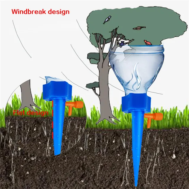 Special Price 4PCs Garden Plant Water Dispenser Automatic Watering Nail System Adjustable Water Flow Drip Irrigation Watering Equipment 1.58
