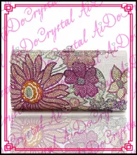 Aidocrystal rosa blumenmuster damen beliebte harte clutch abendtasche