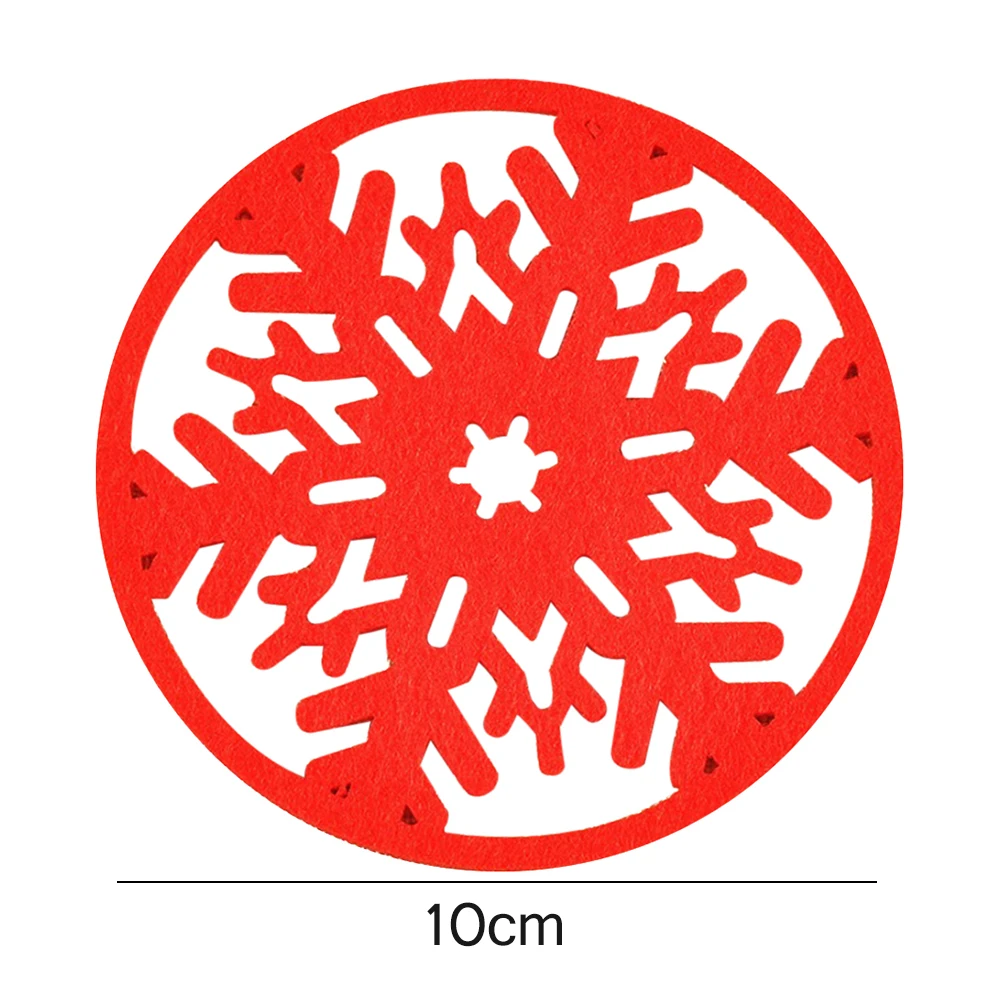12 шт./компл. Рождественская Снежинка Форма чашка коврик для обеденного стола подставки подставкой под горячее Natal Noel новогоднее; Рождественское украшение для дома