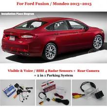 For Ford Fusion/Mondeo 2013 2014 2015 Car Parking Sensors Auto Rear View Back Up Sensor Alarm System Reverse Camera