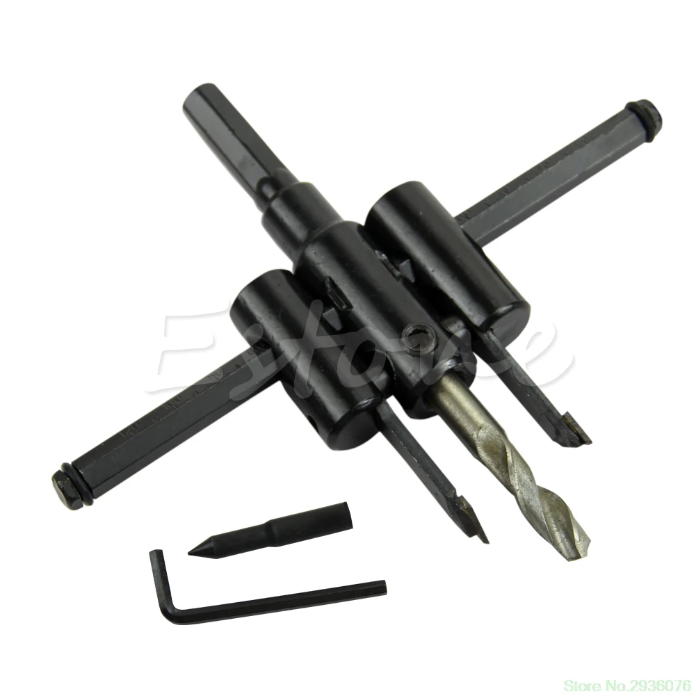 New 30mm 120mm Adjustable Metal Wood Circle Hole Saw Drill Bit Cutter