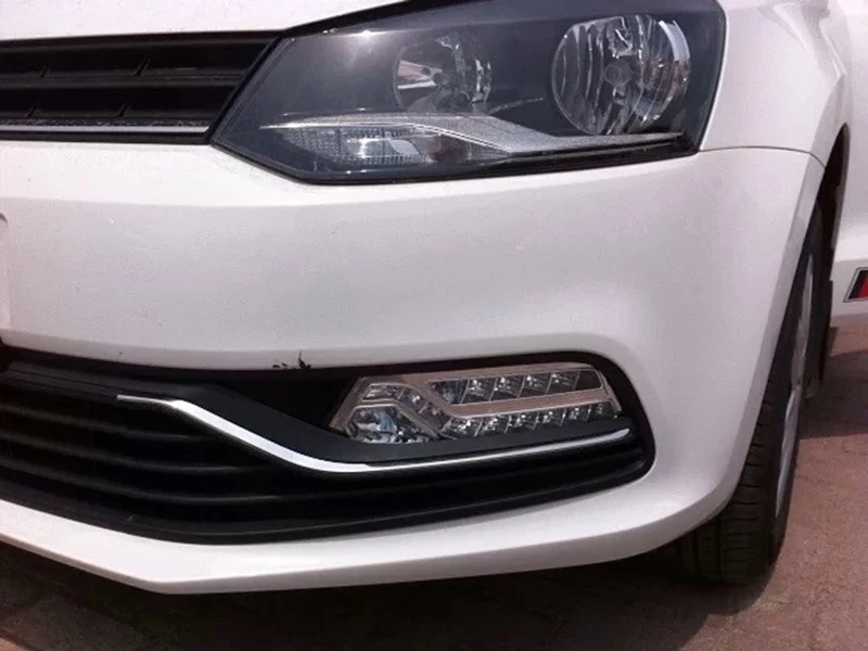 Автомобильные мигающие 2 шт. DRL для Volkswagen VW Polo Passat B7 дневные ходовые огни противотуманные фары