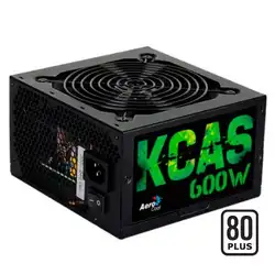 Источник Eco-friently Aerocool Kcas600s 600 w, сертификат 80 PLUS Bronze, Active PFC, Vent. 12x12 см, сетка, ATX V2.31 H