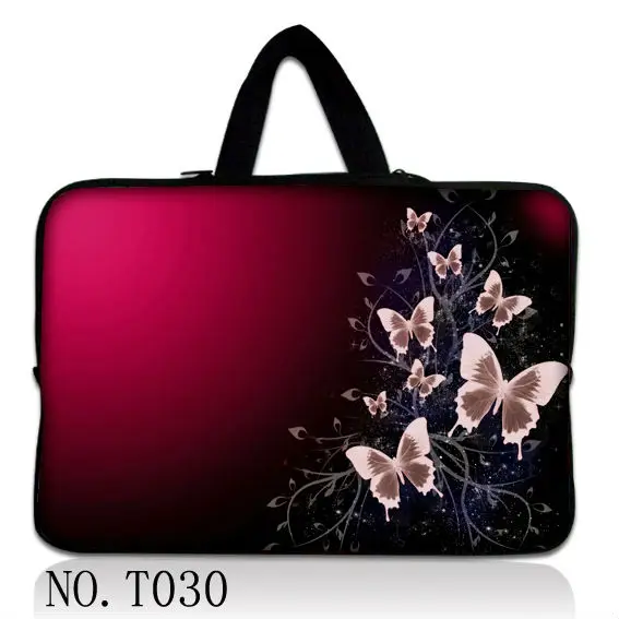 Фиолетовая бабочка 1" Laptop Sleeve сумка+ Скрыть Ручка для 13.3" Apple MacBook Pro, HP Folio Sony Yoga13