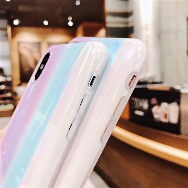 Чехол накладка для iPhone XS MAX XR X 8 6 6s Plus мягкий розовый чехол 7|Бамперы| |
