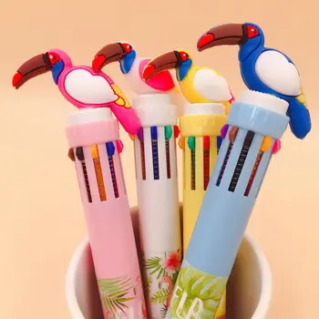 

24 pcs/lot Long Mouthed Bird 10 Colors Chunky Ballpoint Pen School Office Supply Gift Stationery Papelaria Escolar