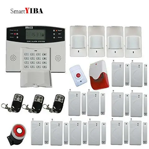 

SmartYIBA Home Remote Control Home Security Alarm System Infrared PIR Motion Door/window Sensor Burglar Alarm Strobe Siren Alert