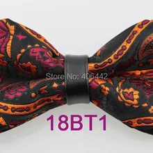 Галстуки YIBEI coahella для взрослых, черные, оранжевые, красные галстуки-бабочки с пейсли, взрослые галстуки-бабочки, кожаные смокинги с бриллиантами, предварительно завязанные