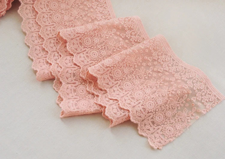 13 см X 1 м Высокое качество мягкий розовый белый цветочный марля вышивка кружевная юбка Diy аксессуары рекомендуется вручную игрушка полиэстер
