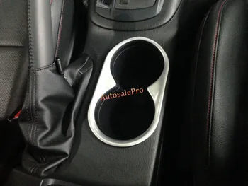 

chrome ABS Console Rear Water Cup Holder Frame Cover Trim For Mazda CX-5 2012-2014 2015 2016