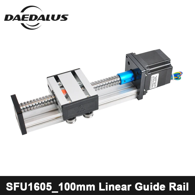 100mm Linear Rail Cnc Router Ballscrew SFU1605_100mm Linear Guide Rail