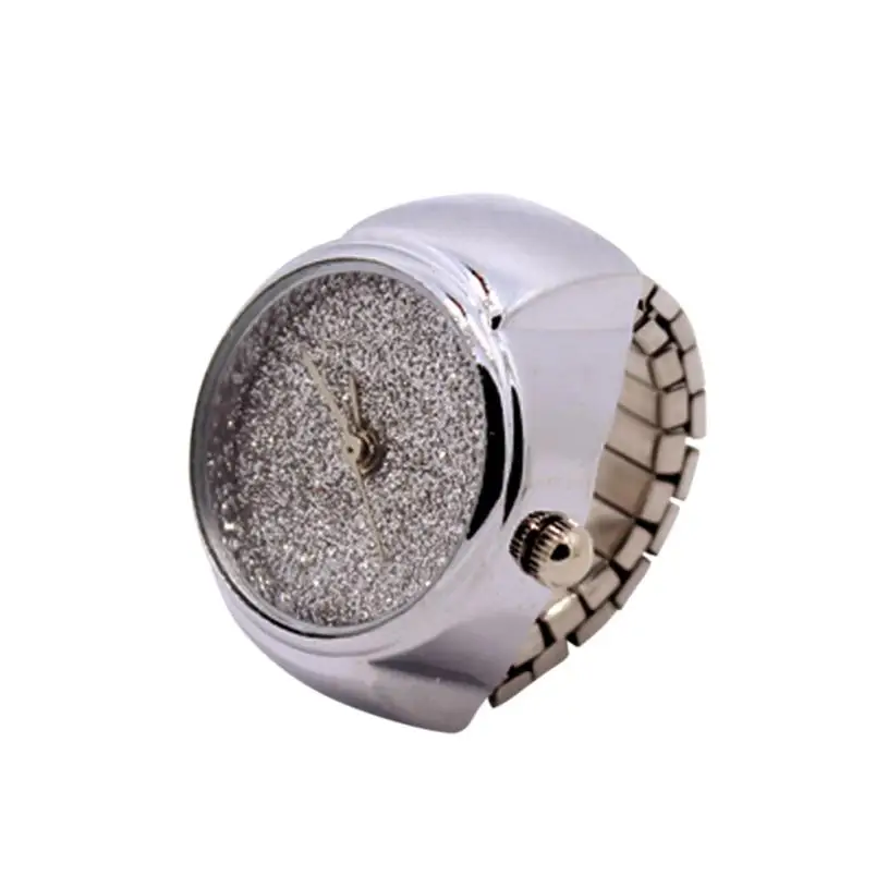Aimecor циферблатом аналоговые Для женщин часы Творческий Сталь крутые эластичные Повседневное кварцевое кольцо часы - Цвет: SL