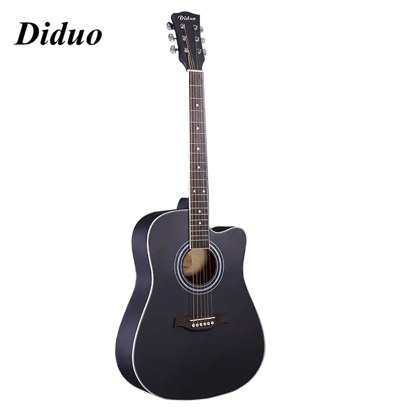 

Diduo 41inch Black Acoustic Guitar Closed Knob Violao Wood Guitar Guitar Musical Instrument Acoustic Guitarra 230-BK