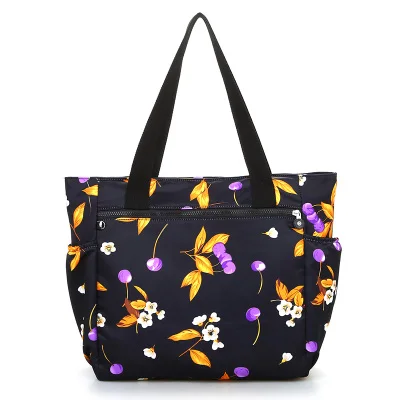 Floral Big Shoulder Bag Lightweight Large Capacity Casual Bag Waterproof Oxford Rural style Handbag Women Fashion Travel Bag best Women's Bags Totes