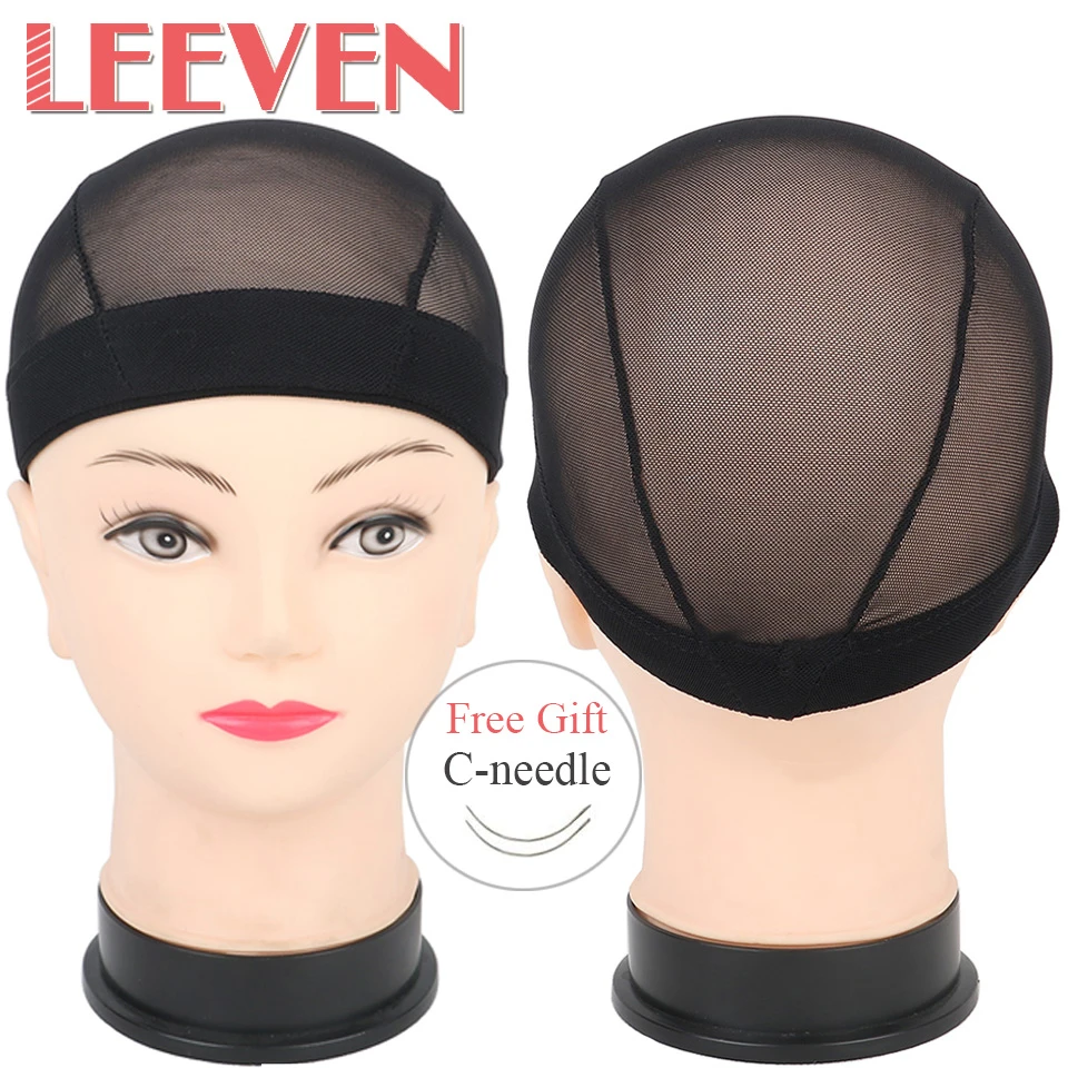 

1pcs Black Fashion Hairnets Top Quality Black Elastic Nylon Hairnet Wig Making Caps Free Size Stretch Dome Weave Cap 18g/Pcs