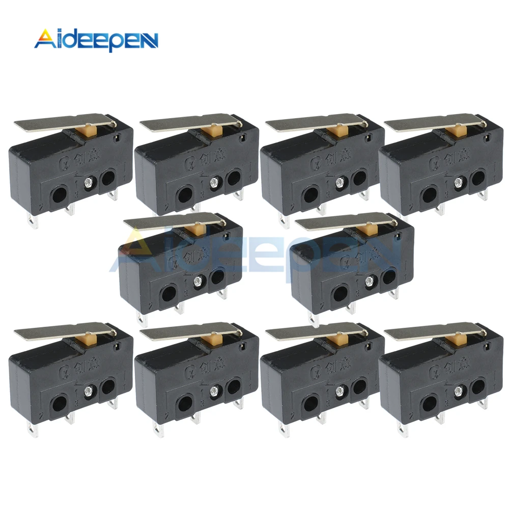 10PCS Tact Switch KW11-3Z 5A 250V Microswitch 3PIN Buckle  Ao