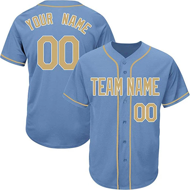 Light Blue Custom Baseball Jersey for Men Women Youth Practice