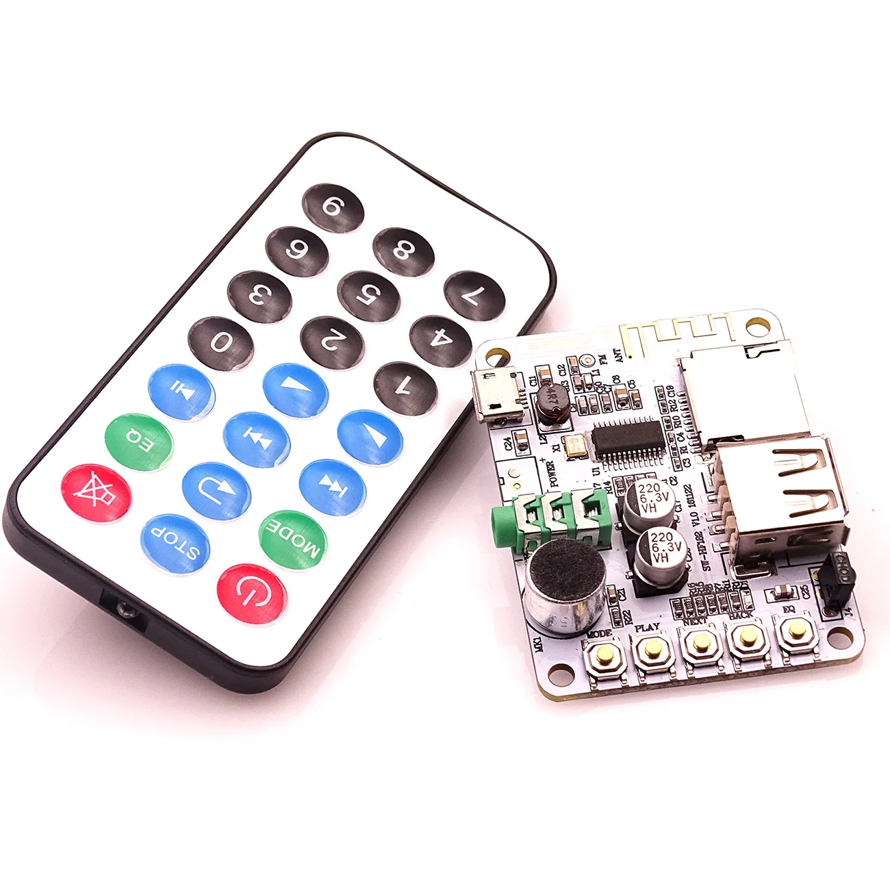 

Bluetooth audio receiver board slot with USB TF card decoding playback preamp output 4.0 wireless stereo music module