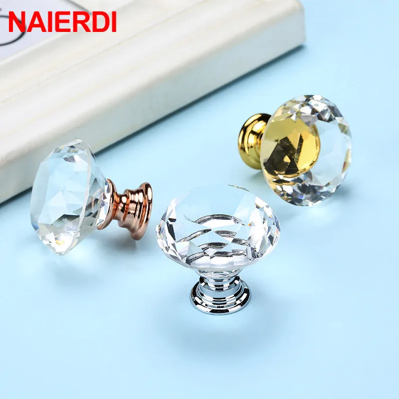 NAIERDI والزجاج والكريستال المقابض الماس شكل تصميم دولاب درج سحب المطبخ مجلس الوزراء باب خزانة ملابس مقابض الأجهزة NAIERDI والزجاج والكريستال المقابض الماس شكل تصميم دولاب درج سحب المطبخ مجلس الوزراء باب خزانة ملابس مقابض الأجهزة