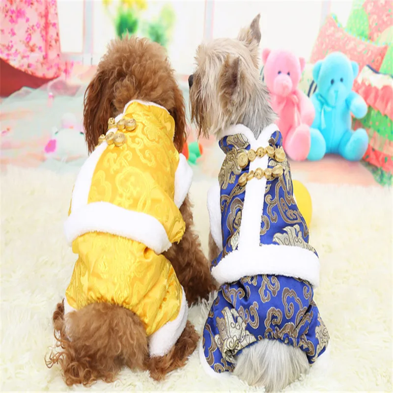 2016 New Year Dog Clothes Selling Tang Dynasty Winter Christmas Costume Warm Puppy Clothes Pet