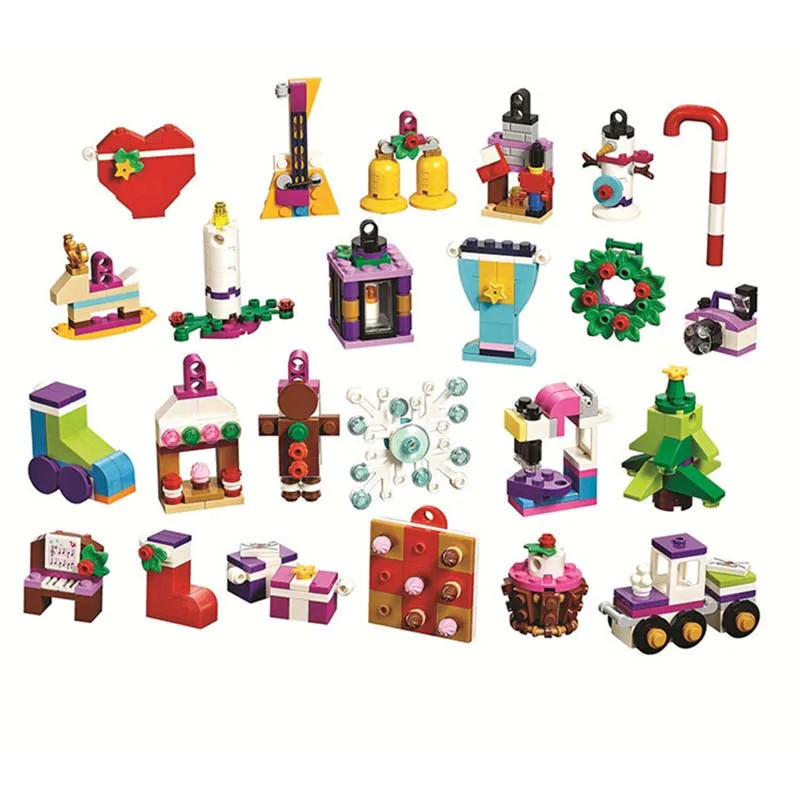 

New 500pcs City Advent Calendar Building Block Brick Children Educational Toys Compatible with legoings 41326