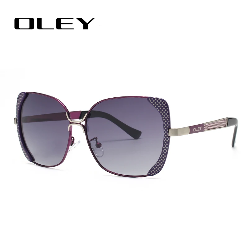 OLEY, классический бренд, модные, большая оправа, женские поляризованные солнцезащитные очки, Бабочка, Ретро стиль, защита от ультрафиолета, Y5190 - Цвет линз: Y5190 C3BOX
