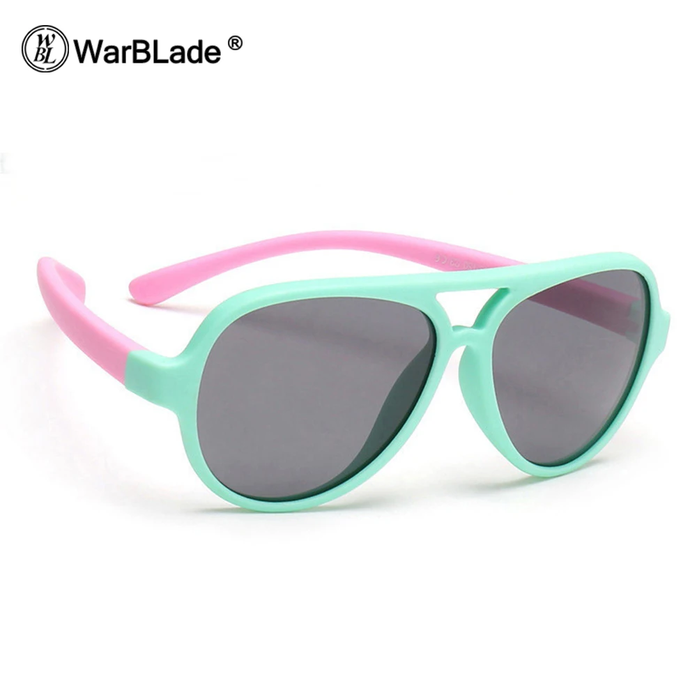 WarBLade поляризованные солнцезащитные очки для детей TAC TR90 пилот мягкий каркас для маленьких мальчиков и девочек Солнцезащитные очки UV400 ребенок дети Наружные защитные очки