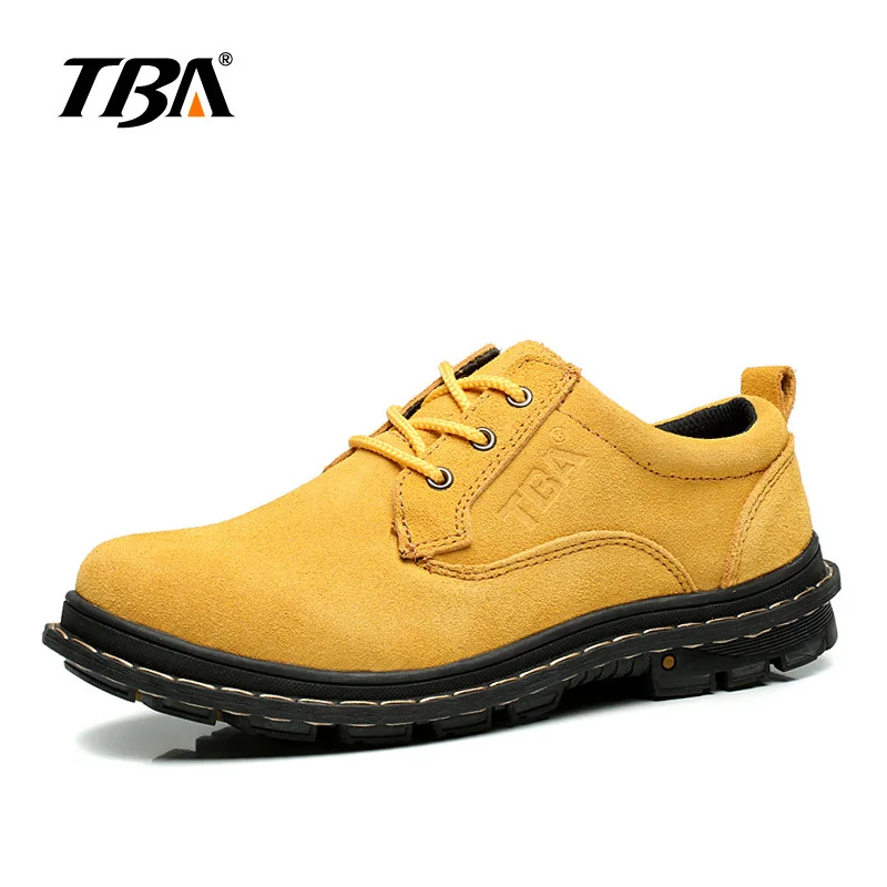 

2017 TBA spring Men's thick bottom leather outdoor shoes quick-drying lace-up shoes camping climbing hiking shoes C8086