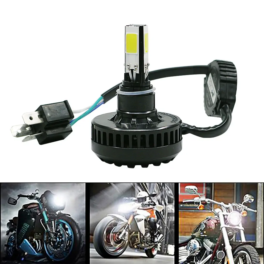 H4 led 9003 HB2 4 COB Автомобильные мотоциклетные лампы для фар дальнего и ближнего света
