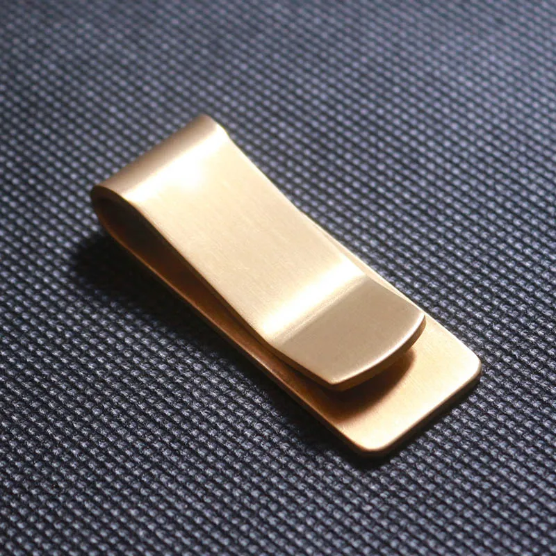 Fashion Metallic Money Clip Wallet Men Simple Gold Silver Dollar Cash Clamp Holder Wallet Man Gift