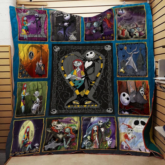 The Nightmare Before Christmas Printed Quilt Blanket Twin Full/Queen