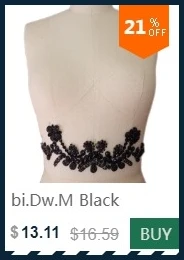 Bi. Dw. M queen бисером 35x36 см золотым шитье Украшенные стразами аппликацией патчи черная сетка для свадьбы украшение свадебного платья