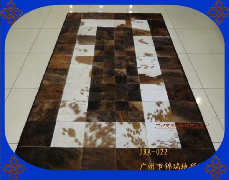 2018 free shipping via DHL 100 natural genuine cow leather carpet