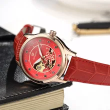 2019 Fashion Red Women Watch Brand Skeleton Mechanical Automatic Women Wrist Watches Ladies Simple Leather Clock OUYAWEI 2019 Fashion Red Women Watch Brand Skeleton Mechanical Automatic Women Wrist Watches Ladies Simple Leather Clock OUYAWEI