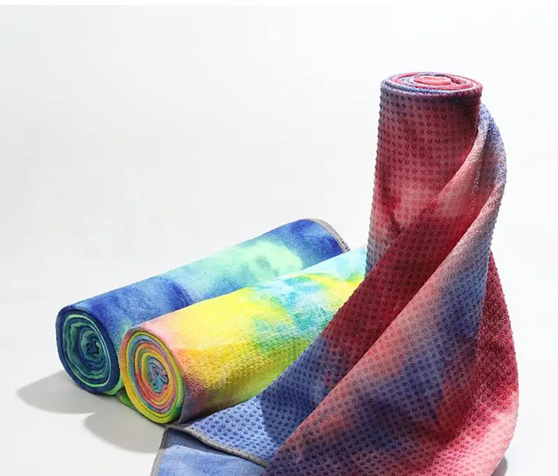 Tie dye печатное одеяло для йоги силиконовый нескользящий частицы утолщенный