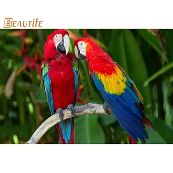 

Custom Parrot Poster Home Decoration Fashion Silk Fabric Wall Poster Custom Poster Print More Size