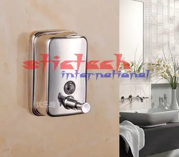 

by dhl or ems 100pcs Polishing with lock satin finish Manual Hand Soap Dispenser Washroom S. Steel Liquid Soap Dispenser