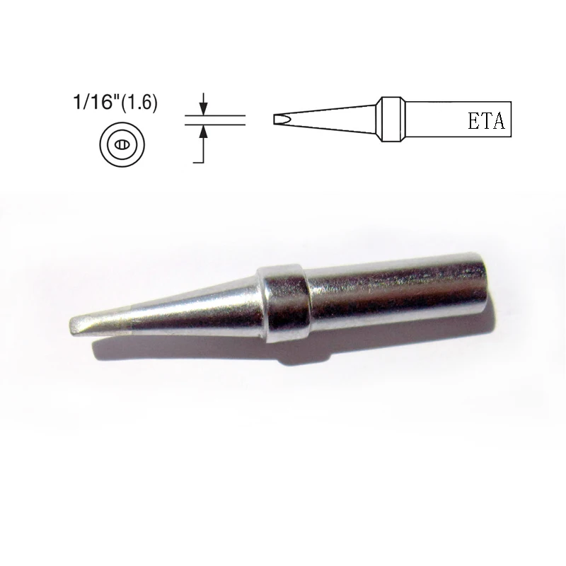 Lead Free Replacement tip for Weller ETA Size 1.6mm Chisel Used with