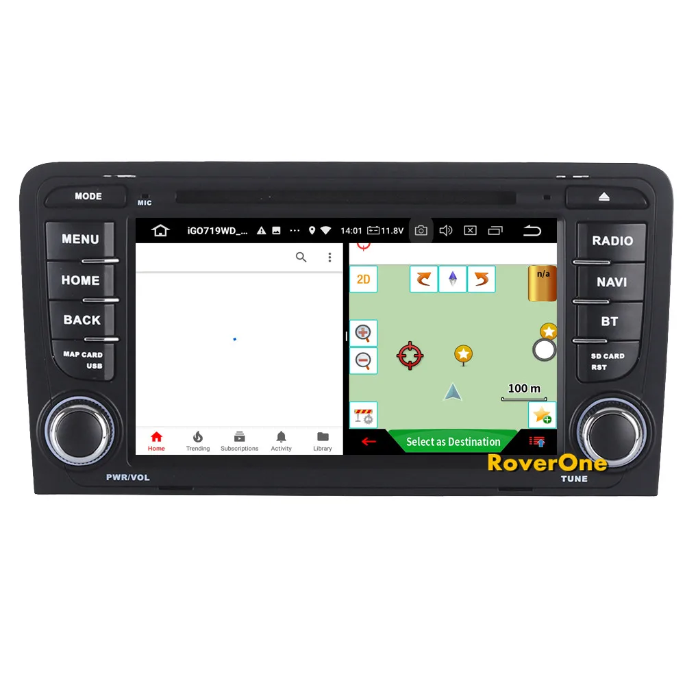 Cheap RoverOne For Audi A3 S3 RS3 2003 -2013 Android 9.0 Autoradio Car Multimedia Player Radio Stereo GPS Navigation Head Unit DVD 11