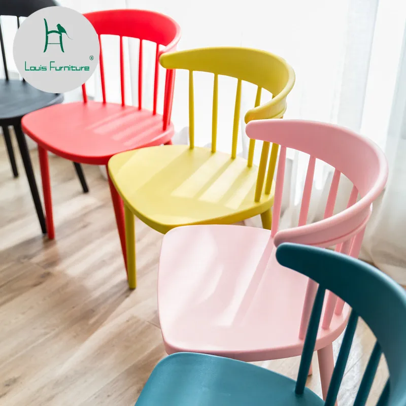 Louis Fashion Dining Chair Nordic Wind Modern Windsor ...