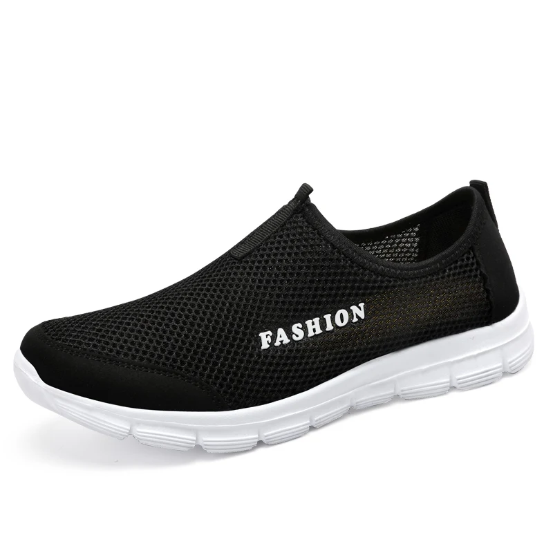 

Fashion Summer Shoes Men Casual Air mesh shoes Big size 46 47 Lightweight Breathable Slip-on Flats Male Sneakers chaussure homme