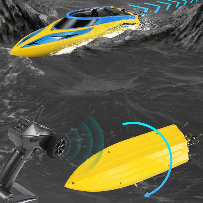 

2.4G Remote Control High Speed Boat 20-25KM/h Ship Model Children Simulation Electric Toy Competitive Speed Boat Children's Toys