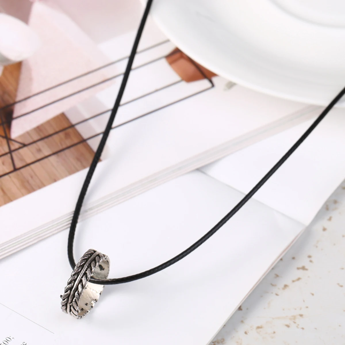 100pcs Black Wax Line Necklace Chain Pendant Charms Cord Beads String Lobster Clasp Strap Rope