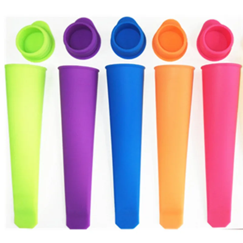 

1PC Colorful Silicone Ice Pop Mold Popsicles Mould with Lid DIY Ice Cream Makers Push Up Ice Cream Jelly Lolly Pop For Popsicle