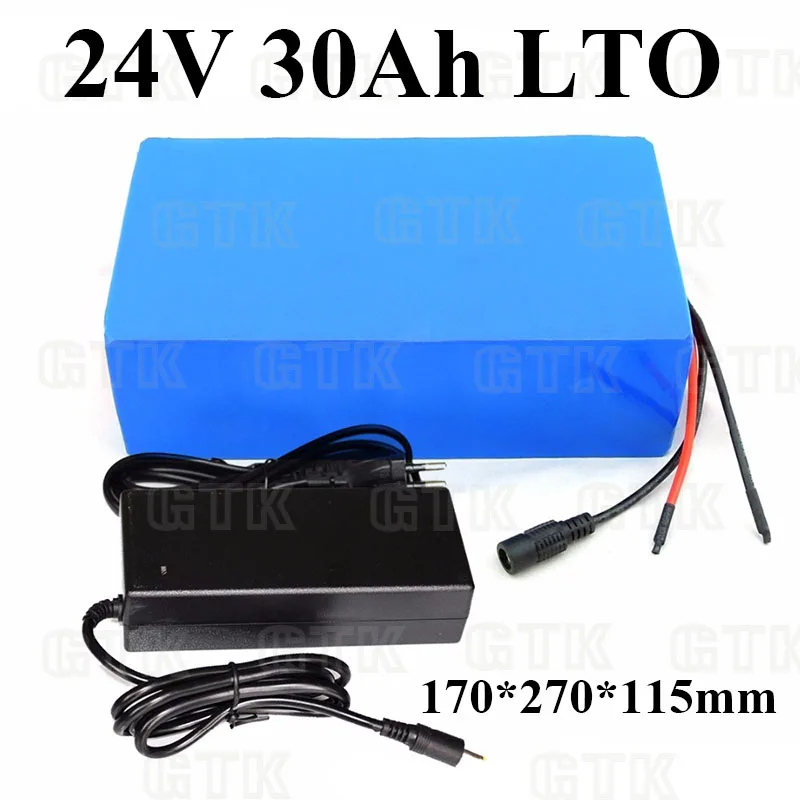 Gtk Lto 24v 30ah Lithium Battery Pack 24v Rechargeable Battery With Bms For  Electric Motorcycle Scooter+ 5a Charger - Battery Packs - AliExpress