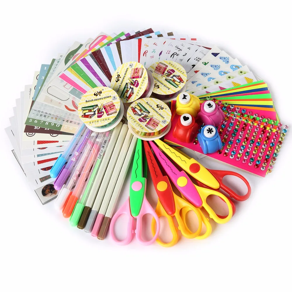 Buy SiCoHome Scrapbooking Supplies Kit Paper Stickers